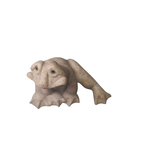 Quarry Critters Frita Frog 2000 Figurine Resin Stone Vintage Smile Sitting - Picture 5 of 10